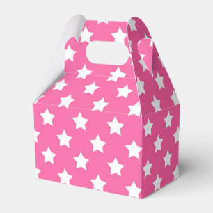 Pink White Stars Pattern Decorative Favour Box
