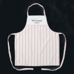 Pink & White Stripe Bakery Baker's Apron<br><div class="desc">This apron features a classic pink and white stripes design. Add your company name to it or customise it further with your or your emloyees names.</div>