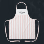 Pink & White Stripe Bakery Baker's Apron<br><div class="desc">This apron features a classic pink and white stripes design. Add your company name to it or customise it further with your or your emloyees names.</div>