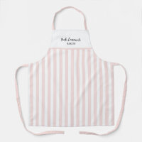Pink & White Stripe Bakery Baker's Apron
