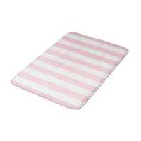 Pink & White Stripe Bathmat