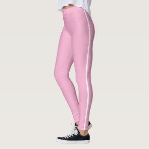 Pink & White Stripe Gym Leggings 
