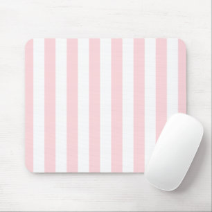 Pink & White Stripe Mousepad