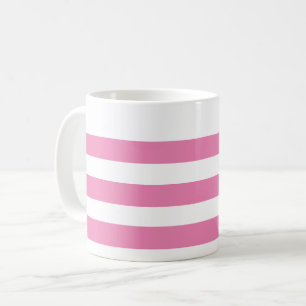Pink & White Striped Mug