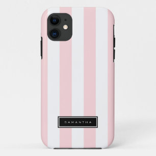 Pink & White Stripes Case-Mate iPhone Case