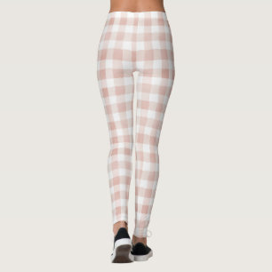 Pink White Stripes Leggings