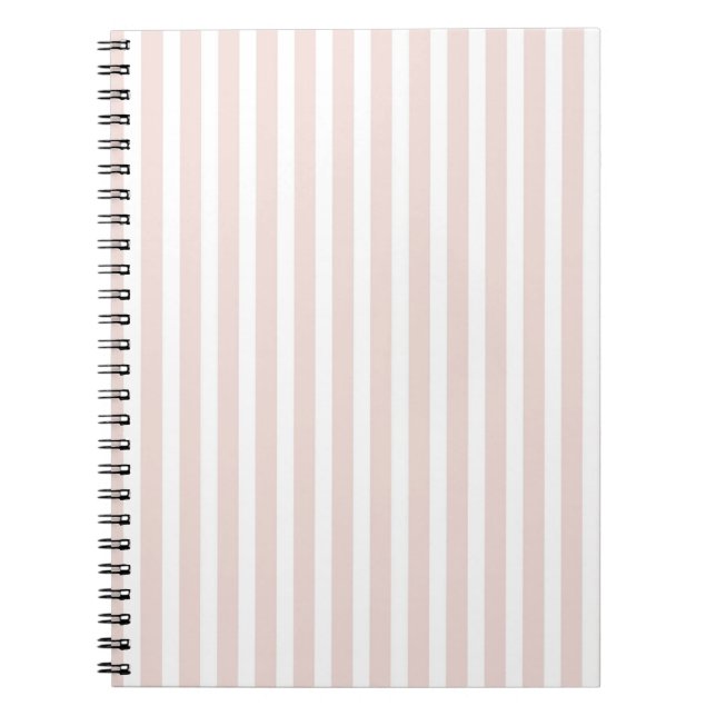 Pink White Stripes Notebook (Front)