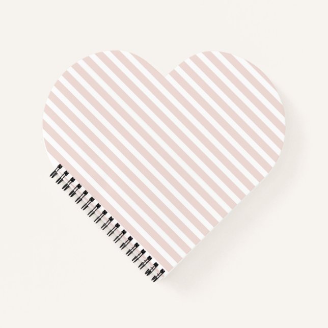 Pink White Stripes Notebook (Front)