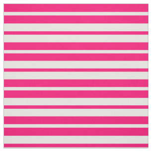 Pink White Stripes Pattern Design Fabric