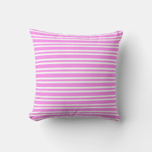 Pink White Stripes Seamless Pattern Cushion