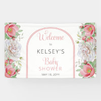 Pink | White Sweet Floral Blooms Girl Baby Shower