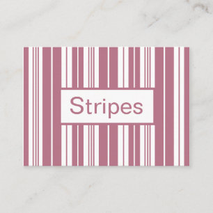 Pink White Vertical Stripes Pattern Business Card