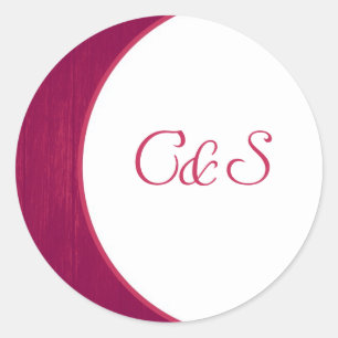 Pink/White Wood Grain Envelope Stickers