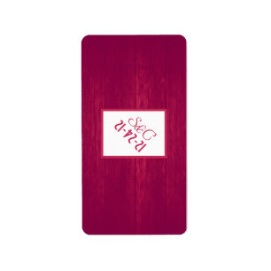 Pink/White Wood Grain Wedding Candy Wrapper Label