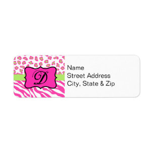 Pink & White Zebra & Cheeta Skin Personalised