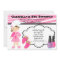 Pink & White Zebra Girls Spa Invite