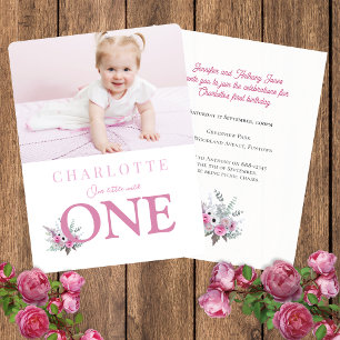 Pink Wild ONE 1st birthday  Invitation