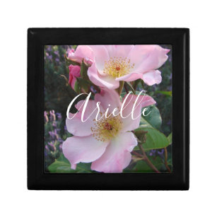 Pink Wild Rose Flower floral Photo Blush Pink Gift Box
