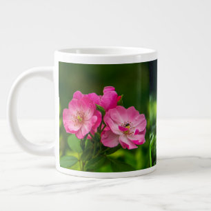 Pink Wild Rose Flowers Photography Design-52654 Large Coffee Mug