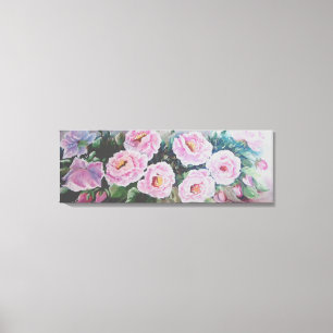 PINK WILD ROSES PAINTING CANVAS PRINT