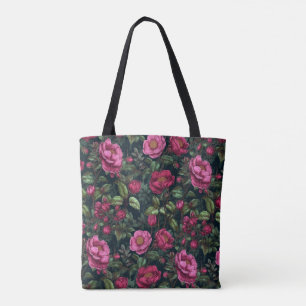 Pink Wild Roses Tote Bag