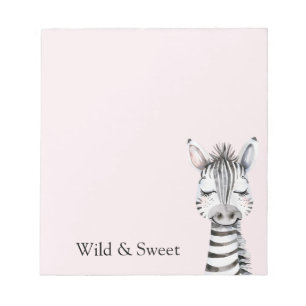 Pink Wild & Sweet Zebra Notepad
