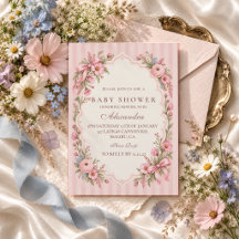 Pink Wildflower Baby Shower