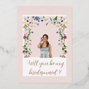Pink Wildflower Bridesmaid