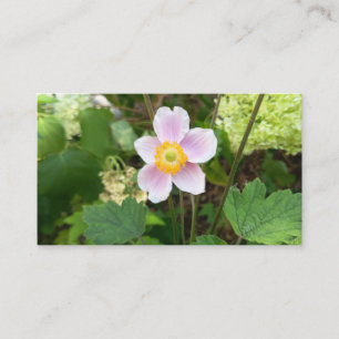 Pink Wildflower Business Card   Botanical Floral P