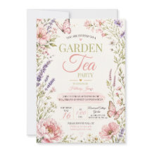 Pink Wildflower Butterfly Garden Tea Party