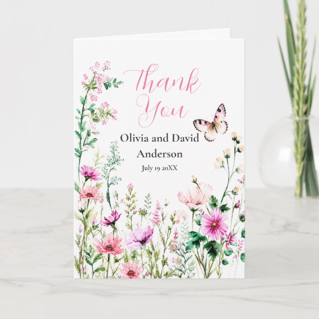 Pink Wildflower Housewarming Card (Front)