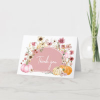 Pink Wildflower Pumpkin Baby Shower
