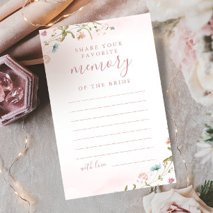 Pink Wildflower share a memory bridal shower