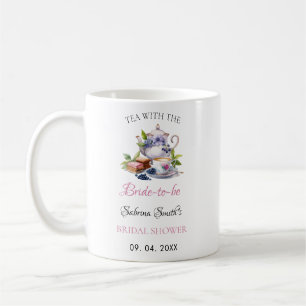 Pink Wildflower Tea Party Bridal Shower party Coffee Mug