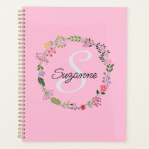 Pink WildFlowers Personalised Monogrammed