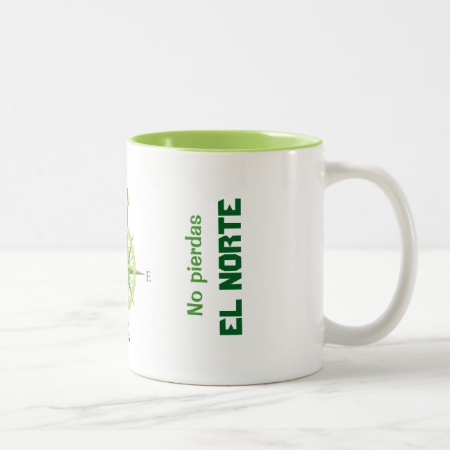 Pink wind race minimalist Two-Tone coffee mug (Right)