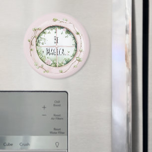 Pink Window Magical Floral Magnet