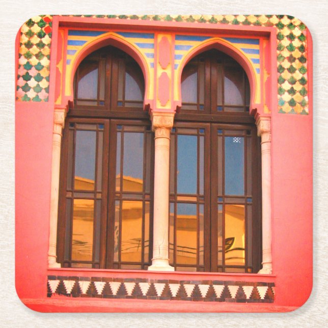Pink  Windows Photo Custom  Coasters (Front)