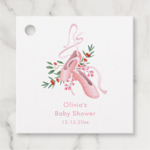 Pink Winter Ballerina Tutu Cold Baby Shower Favour Tags