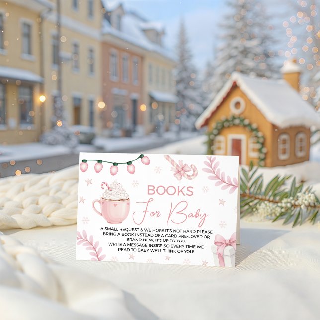 Pink Winter Books for Baby Card (Creator Uploaded)