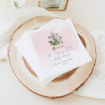 Pink winter Christmas A merry little baby shower Napkin<br><div class="desc">Pink winter Christmas A merry little baby shower Napkins 
Matching items are available.</div>