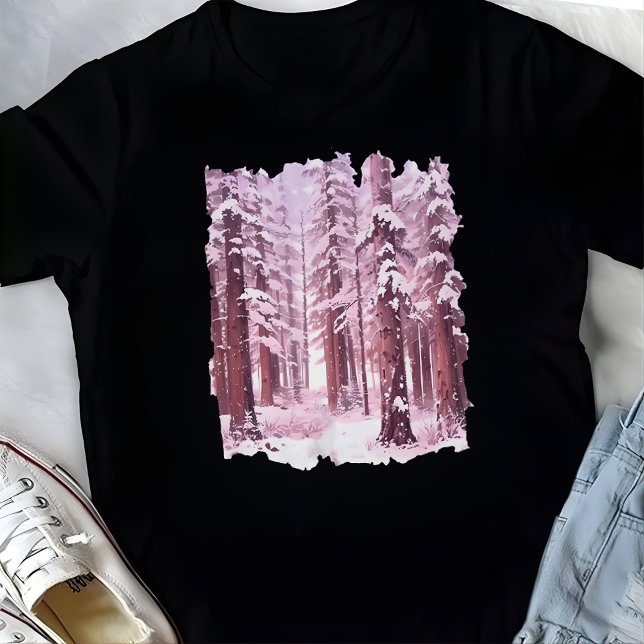 Pink Winter Forest  T-Shirt (Creator Uploaded)