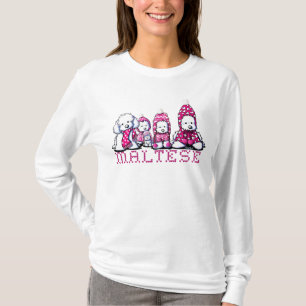Pink Winter Maltese T-Shirt