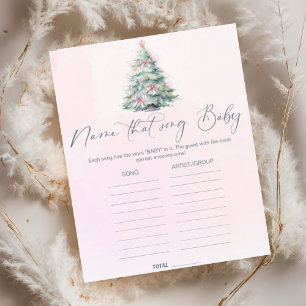 Pink winter Name that song baby shower game