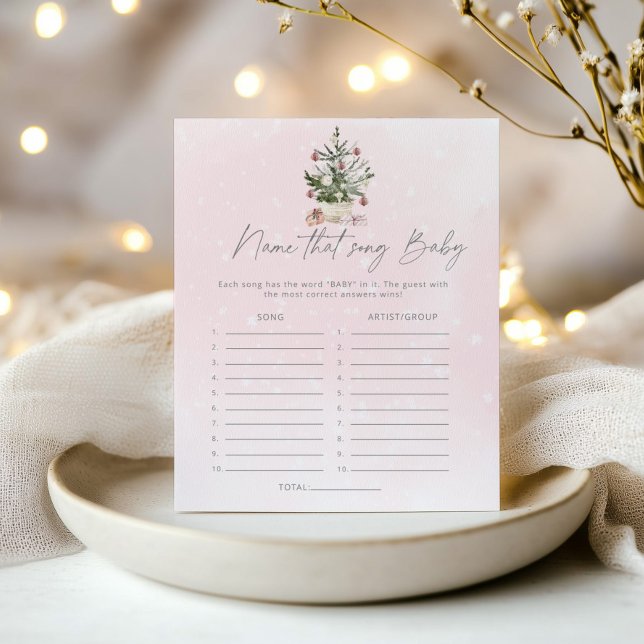 Pink winter Name that song baby shower game (Creator Uploaded)