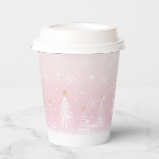 Pink Winter Paper cup
