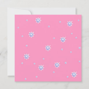 Pink Winter Snowflakes