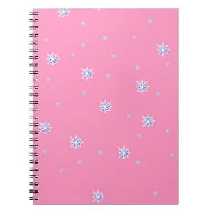 Pink Winter Snowflakes Notebook