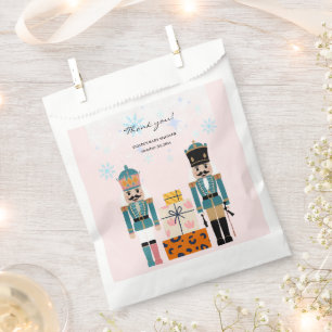 Pink Winter Snowflakes Nutcracker Baby Shower Favour Bags