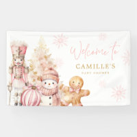 Pink Winter Wonderland Baby Shower Welcome